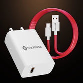 Hypercharge fast charger with type c cable