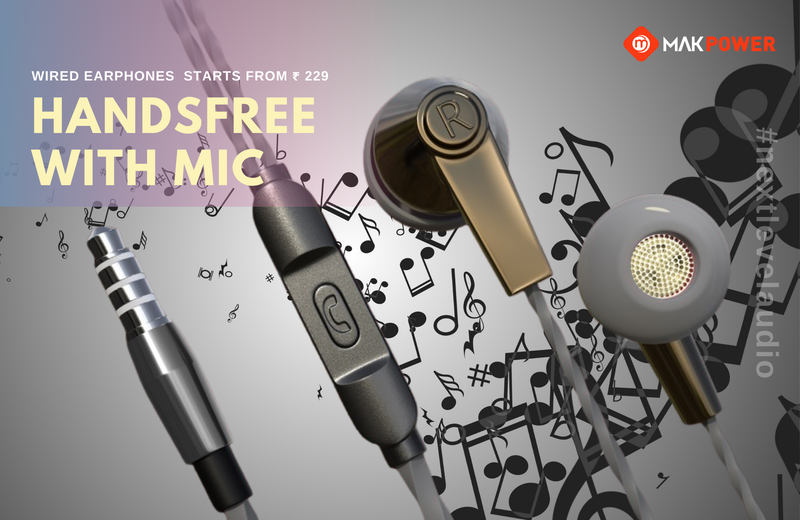 Wired Handsfree Earphone with Mic starts from ₹229