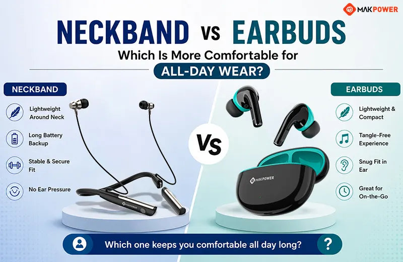 Neckband vs Earbuds: Which Is More Comfortable for All-Day Wear?