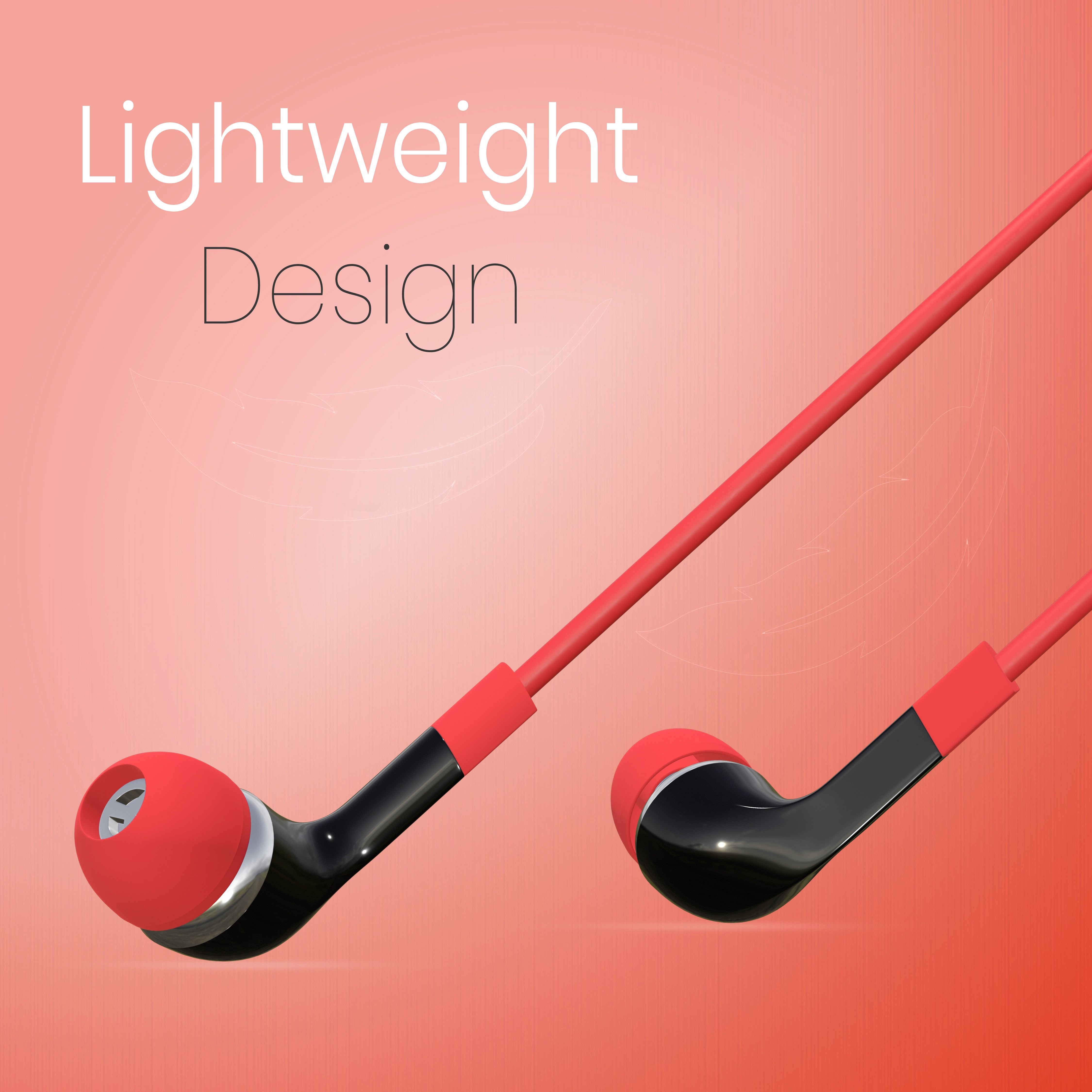 Affordable wired earphones MakPower Basswize 135 Light weight design