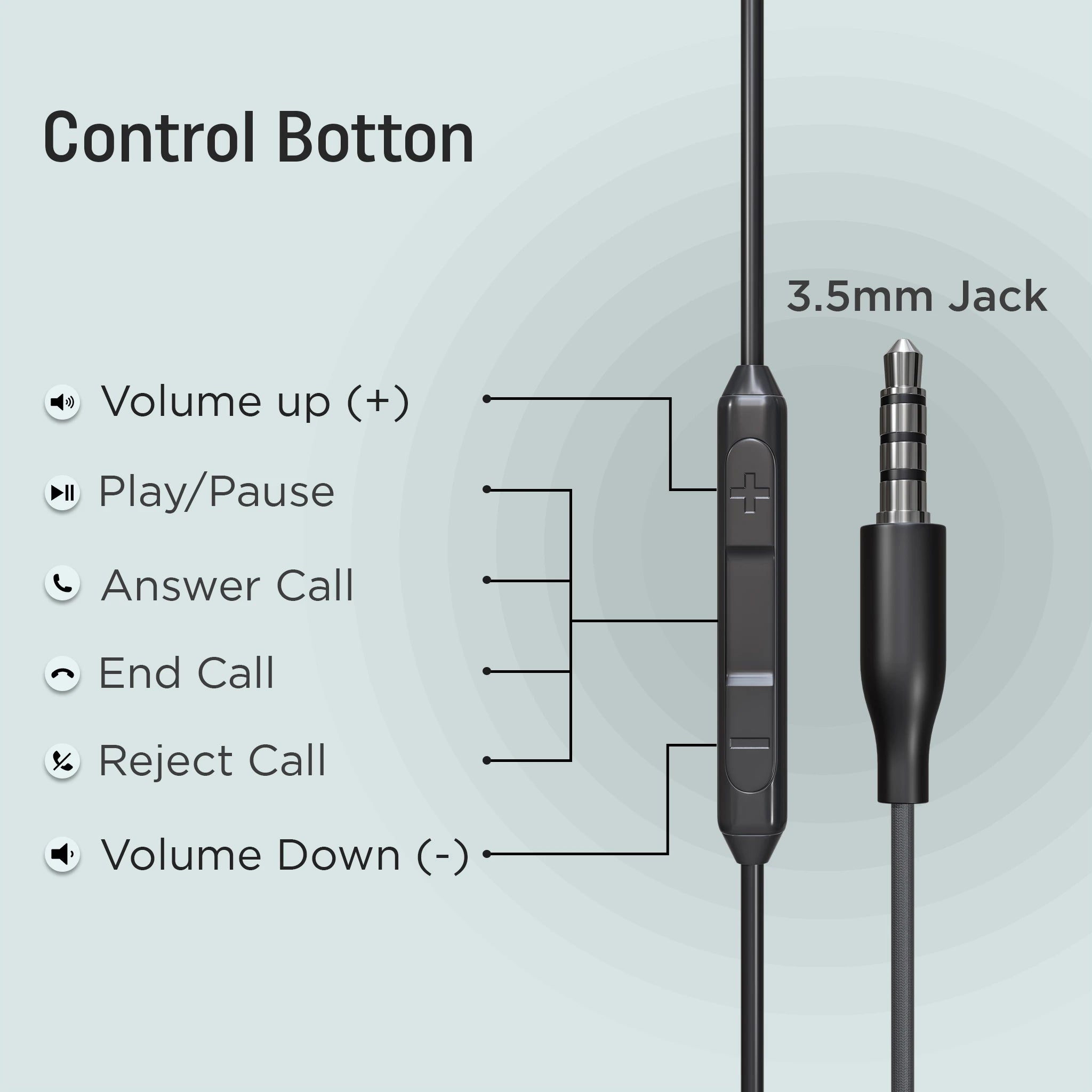 wired earphones with mic