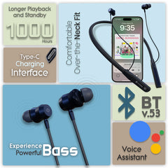 Neckband with additional battery