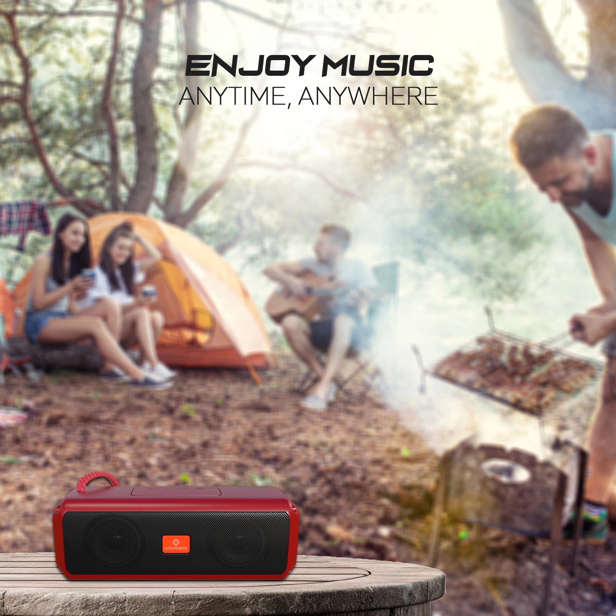 Buy MakPower Tune Fusion 20W Bluetooth Portable Speaker_red