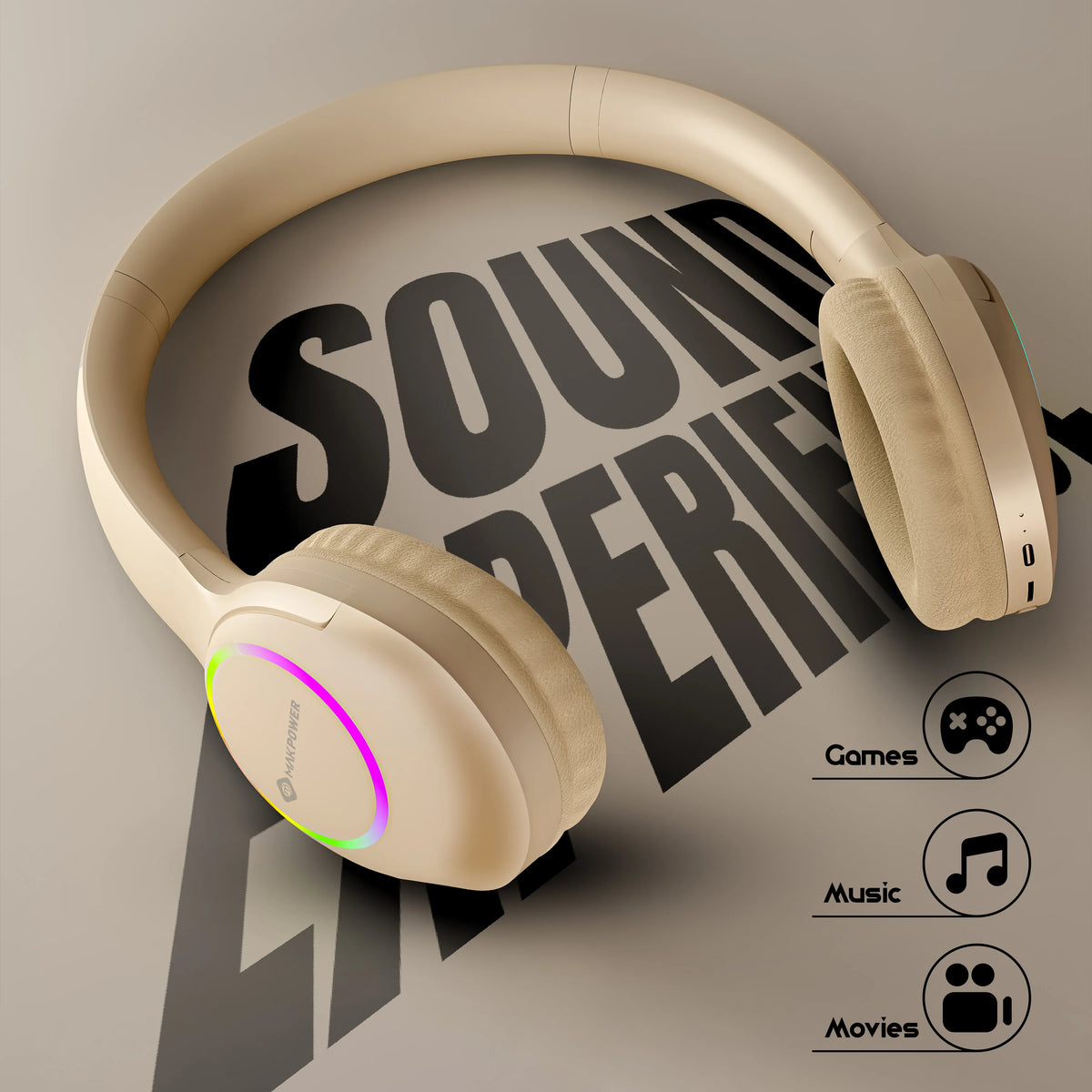 Wireless Headphones with 40mm Drivers 