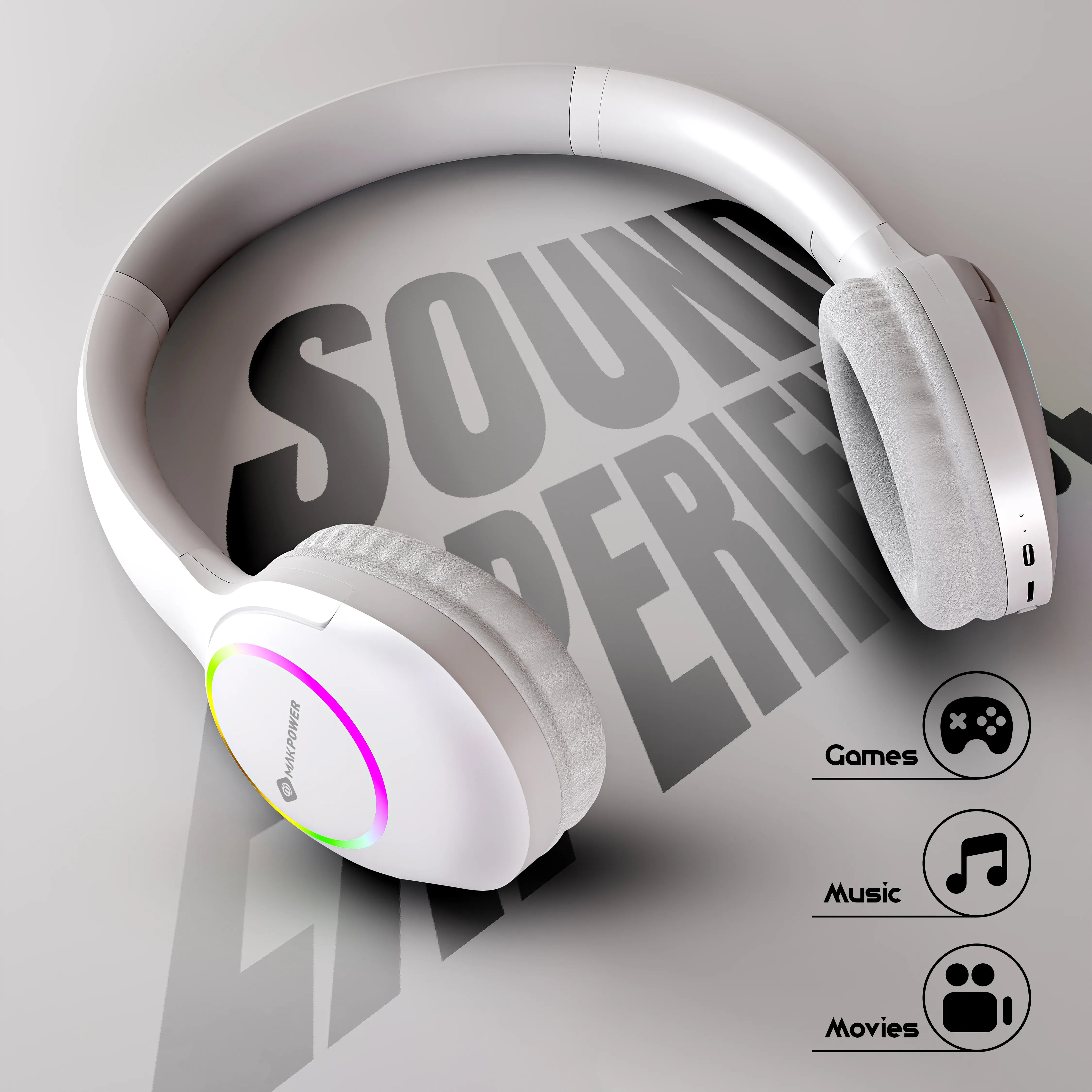 Wireless Headphones with 40mm Drivers 