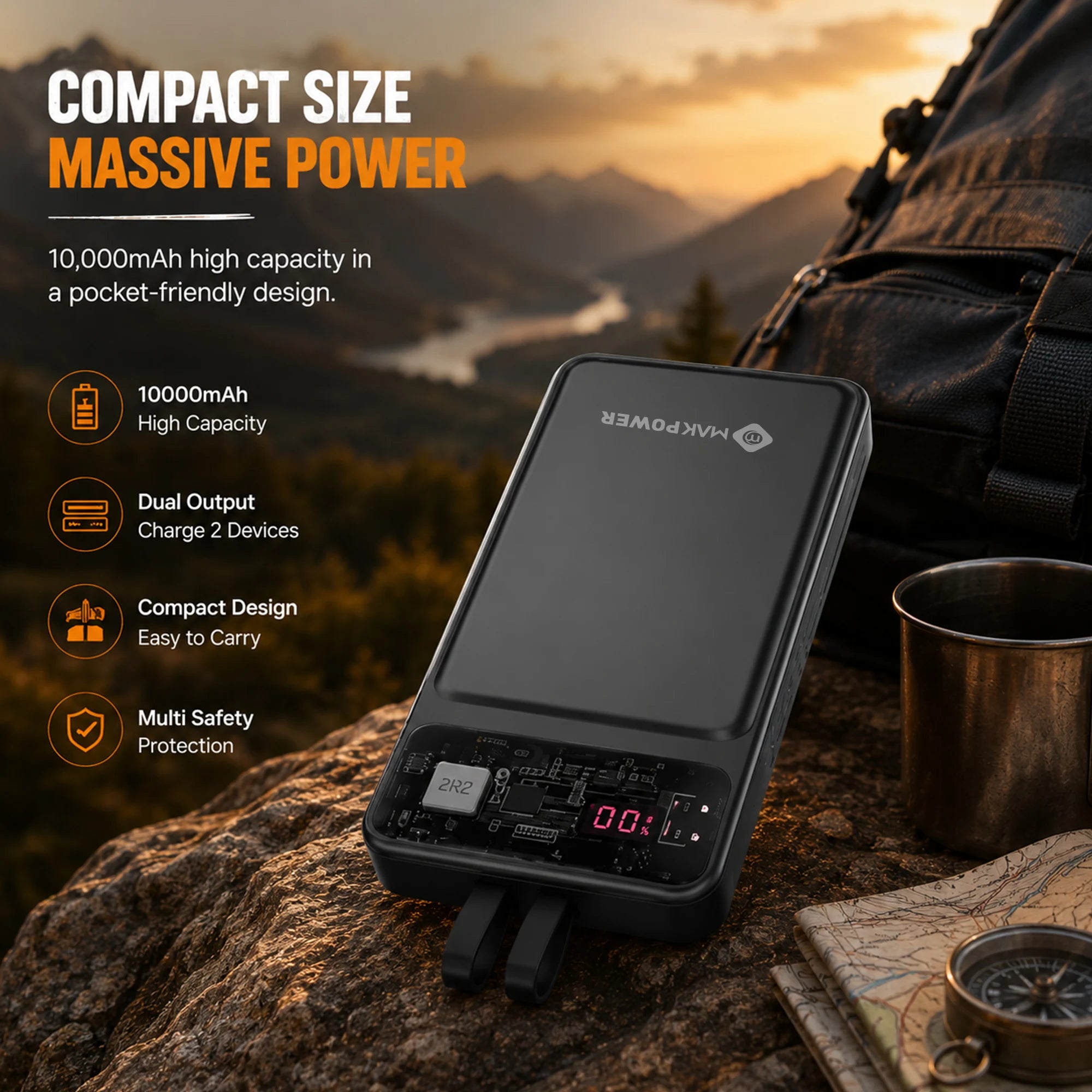 slim and compact power bank