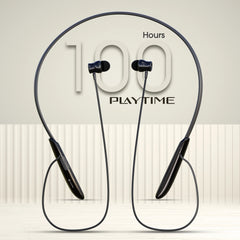 MakPower Bass Demon Neckband Earphones_black with 100 Hours Playtime