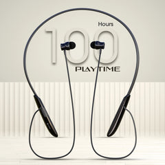 MakPower Bass Demon Neckband Earphones_green with 100 Hours Playtime