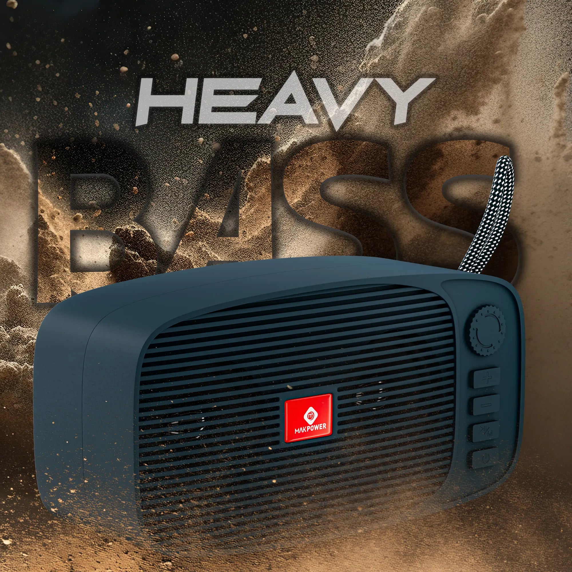 Portable Bluetooth Speaker with Heavy Bass