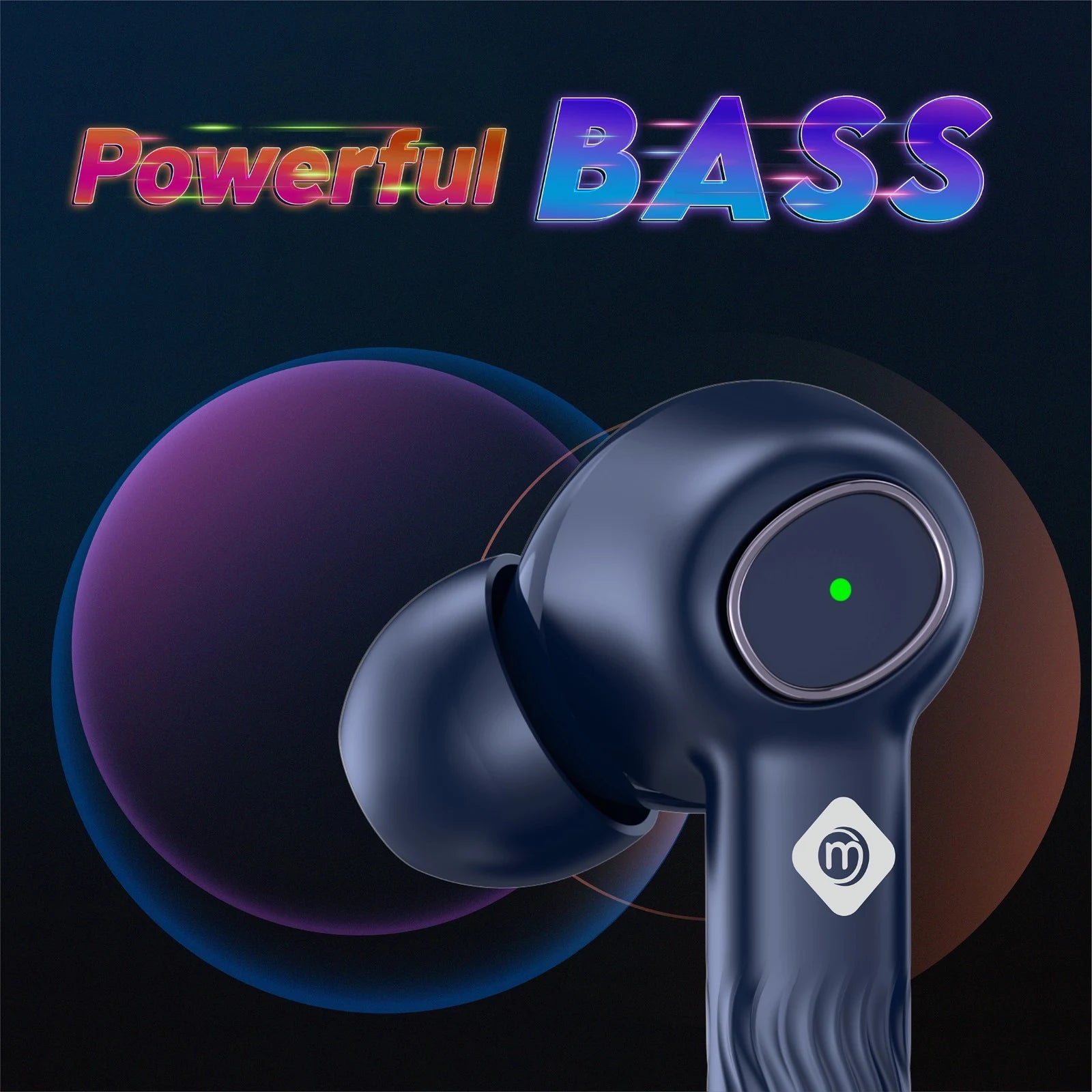 Mak Power BUDS-NXT Wireless Earbuds 114 Blue with Powerful Bass