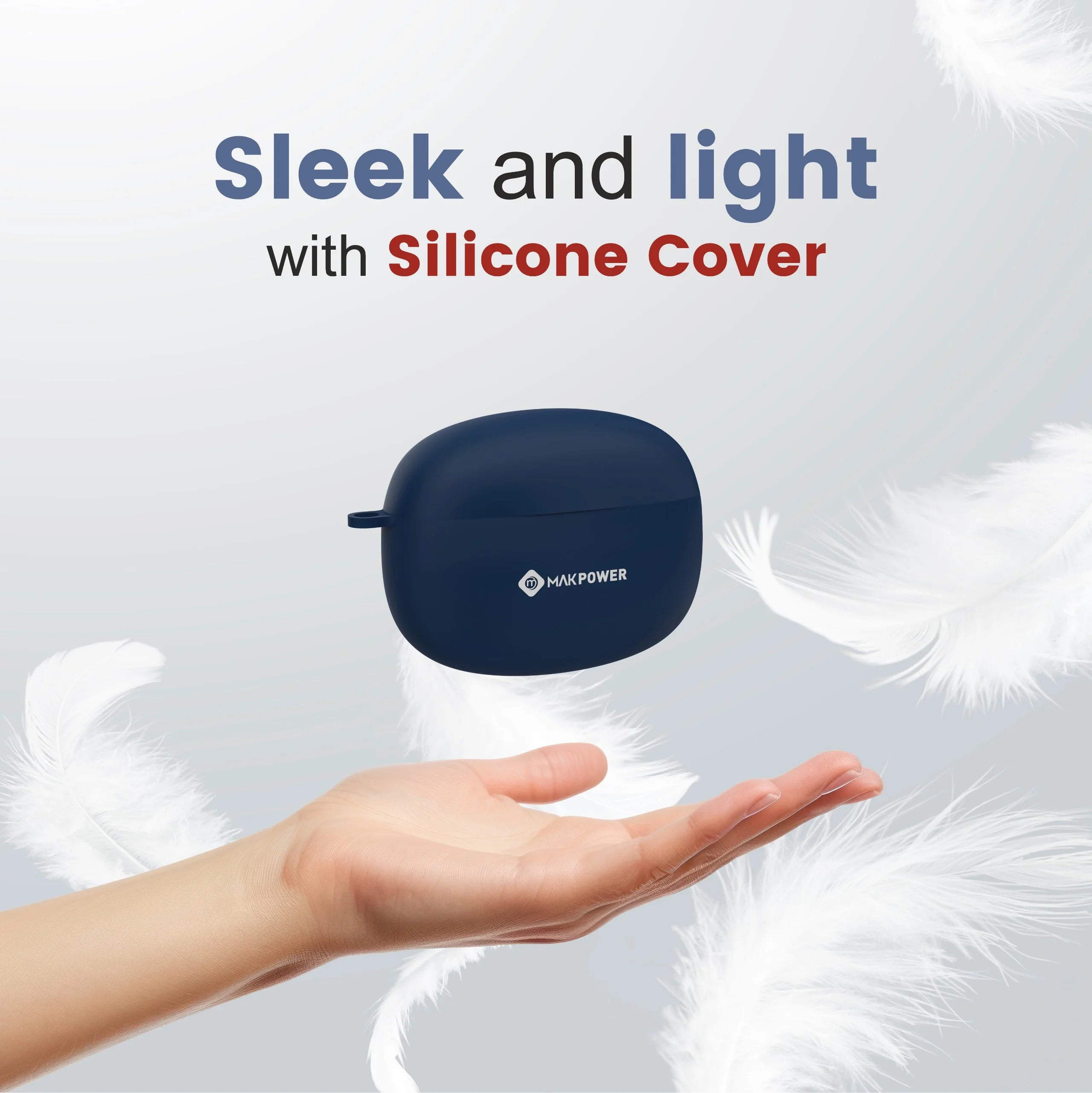 Mak Power BUDS-NXT Wireless Earbuds 114 Blue  with Silicon Cover