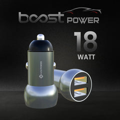 Fast Dual USB Car Charger Green
