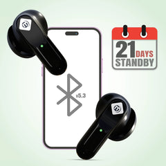 Budget-friendly TWS Earbuds MakPower_Music_Gear_25_black with Fast Pair & 21 days Standby