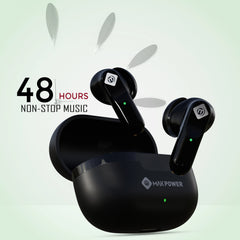 Budget-friendly TWS Earbuds MakPower_Music_Gear_25_Black 48 Hours Non-Stop Music