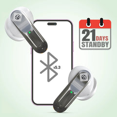 Budget-friendly TWS Earbuds MakPower_Music_Gear_25_white with Fast Pair & 21 days Standby