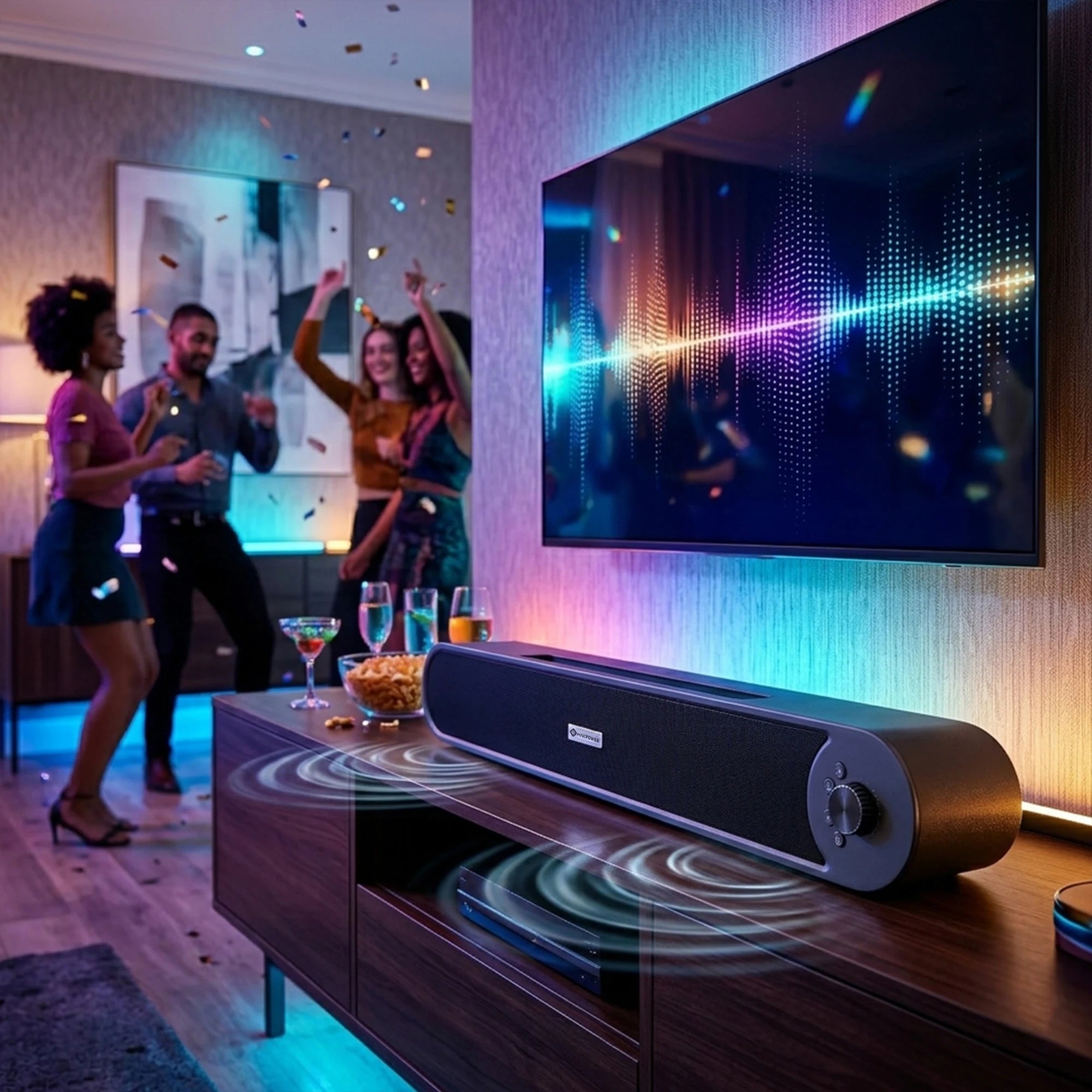 25W Sound bar with woofer