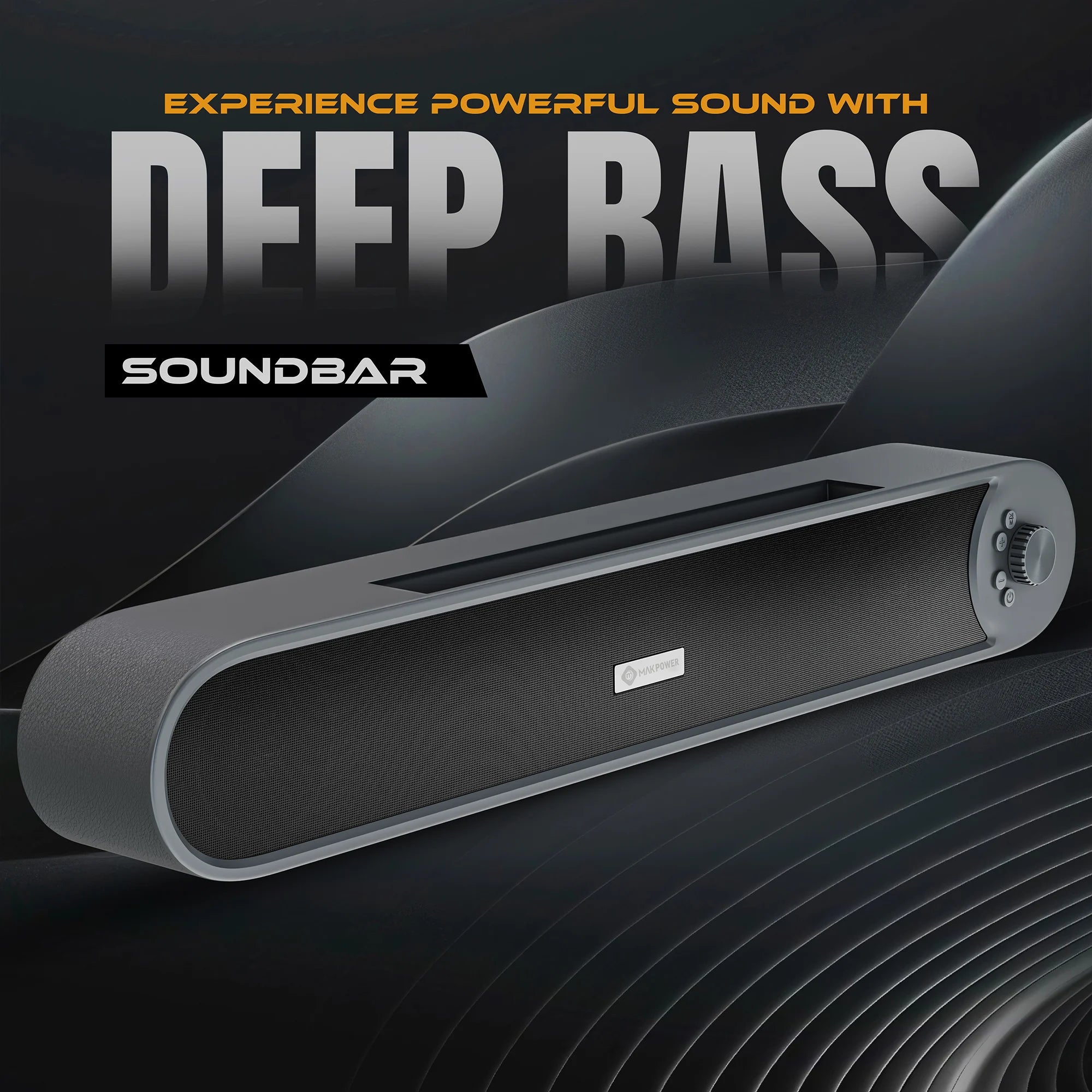 Sound bar with deep bass