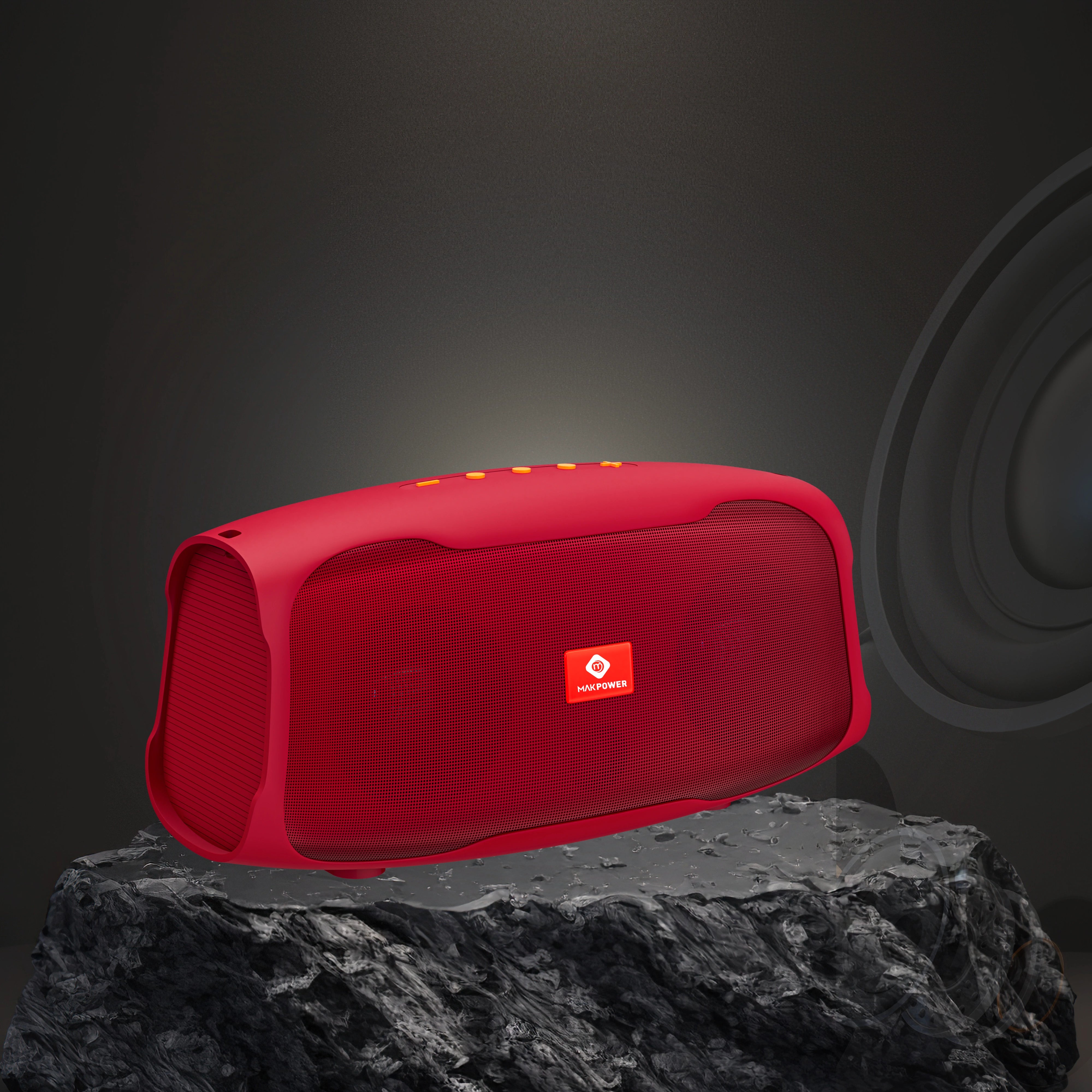 Mak Power Twister 30W Portable Bluetooth Speaker -Red