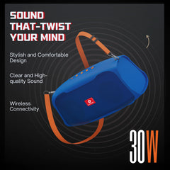 Mak Power Twister 30W Portable Bluetooth Speaker  with Clear and High quality Sound