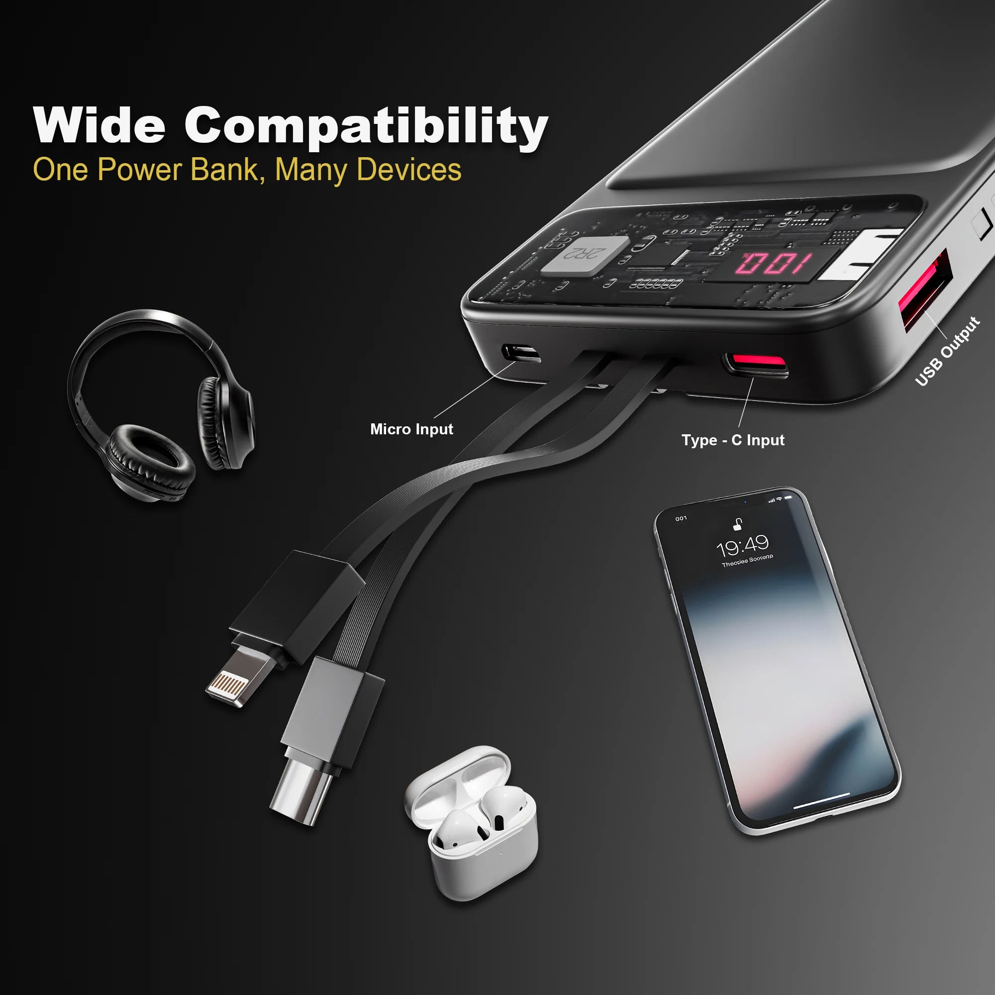 Multi connectivity power bank