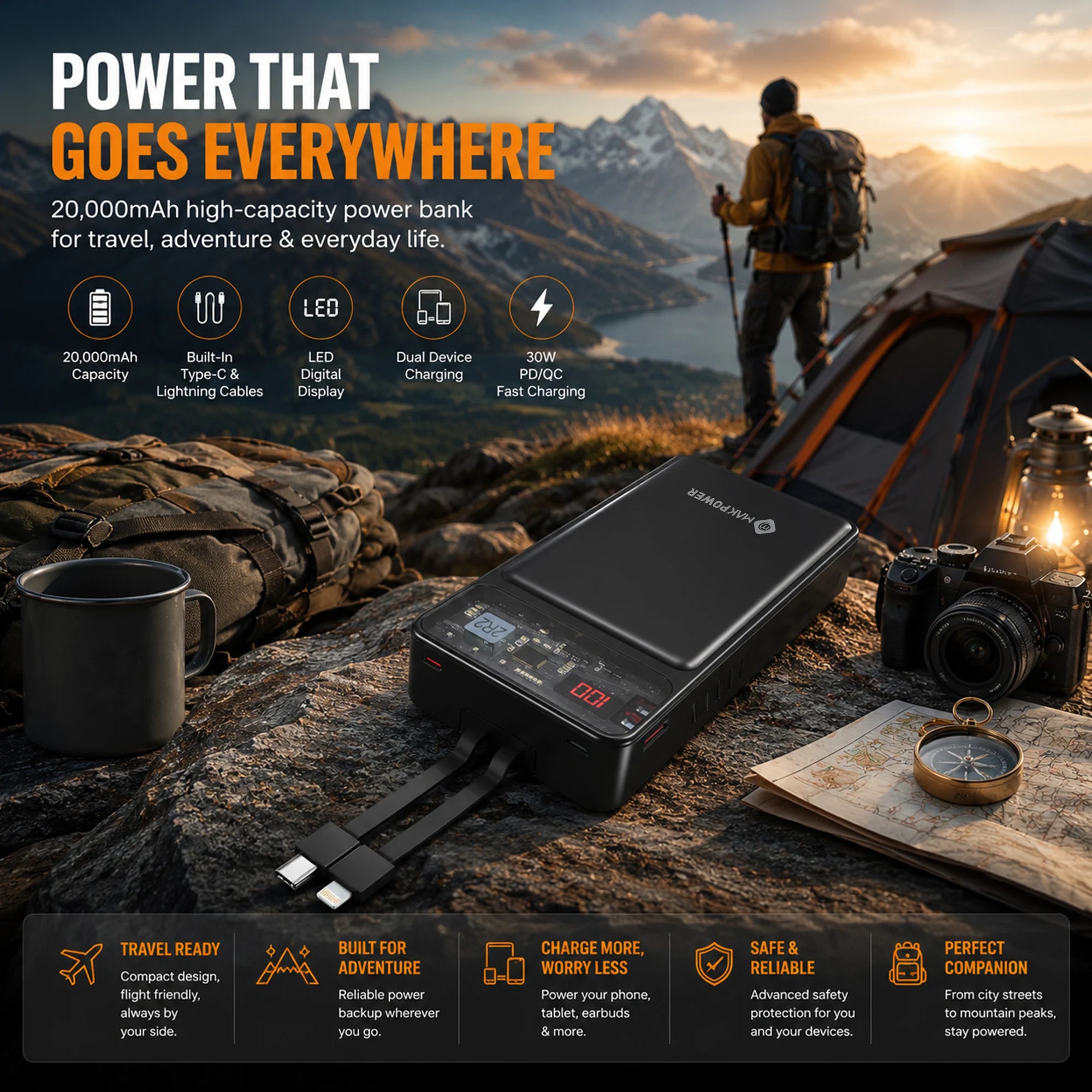 Ambrane 20000mAh Power Bank