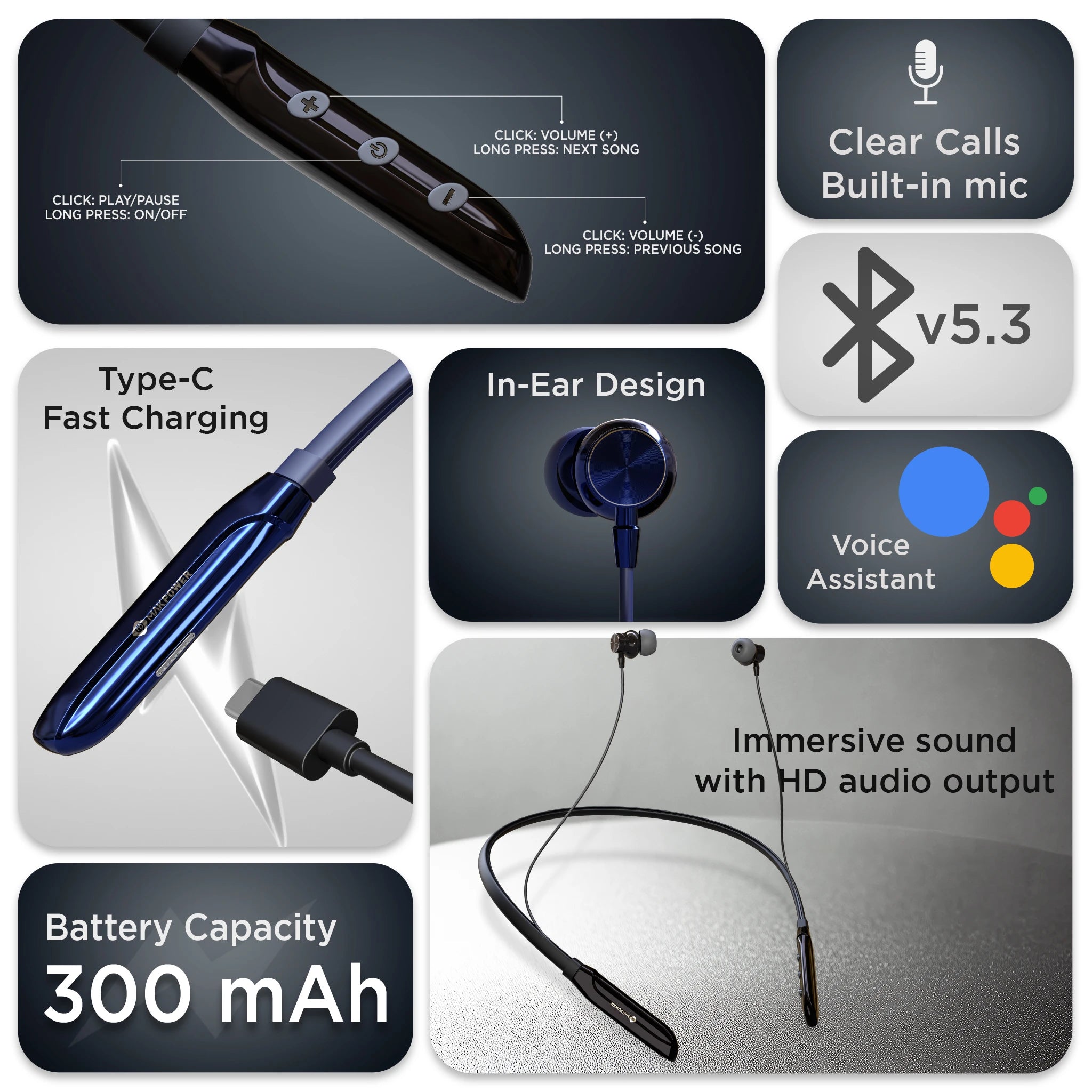 Bluetooth neckband Under ₹499 SUPREMO SERIES 285 Mak Power India