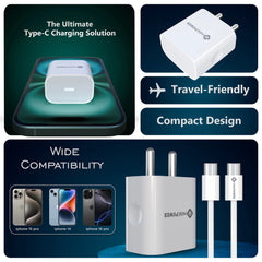 MAK POWER Fast X iPhone Charger with type c cable