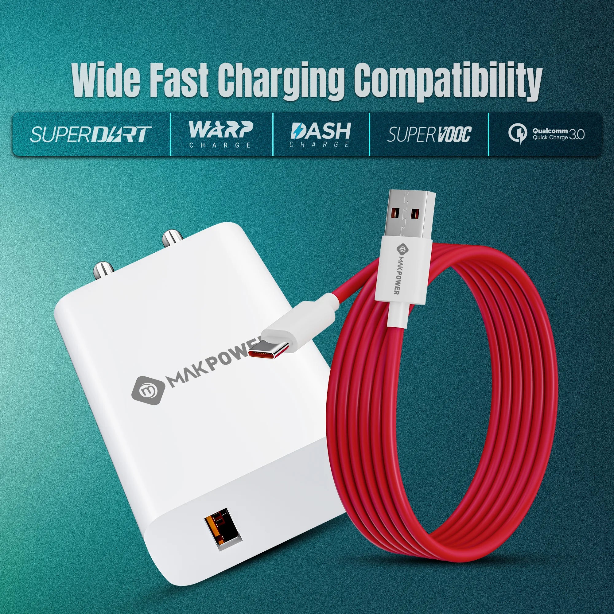 SuperVOOC , DASH, WARP and SuperDart supported