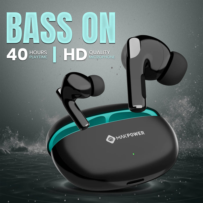 Wireless earbuds with 40H Playtime