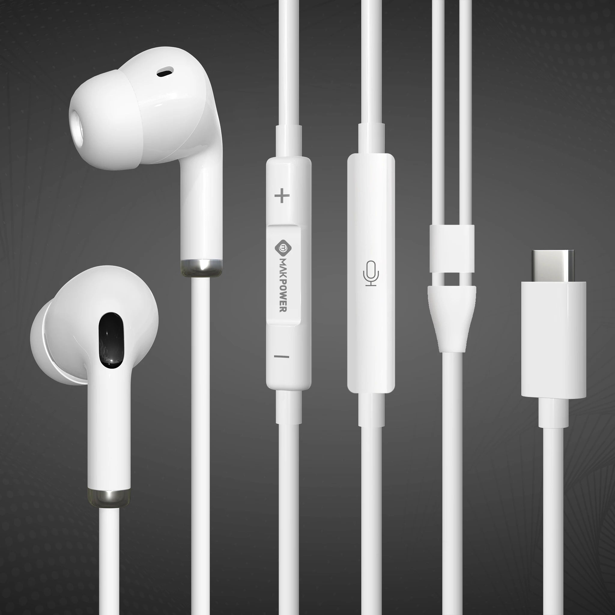 Type C Earphones Ergonomic Design and Quality Sound