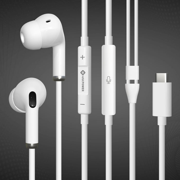 Type C Wired Earphones with Mic 