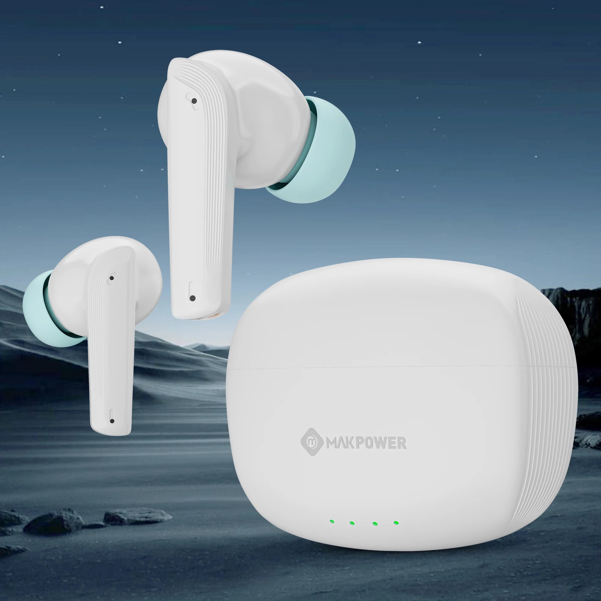 wireless earbuds MAK POWER Storm 50H battery