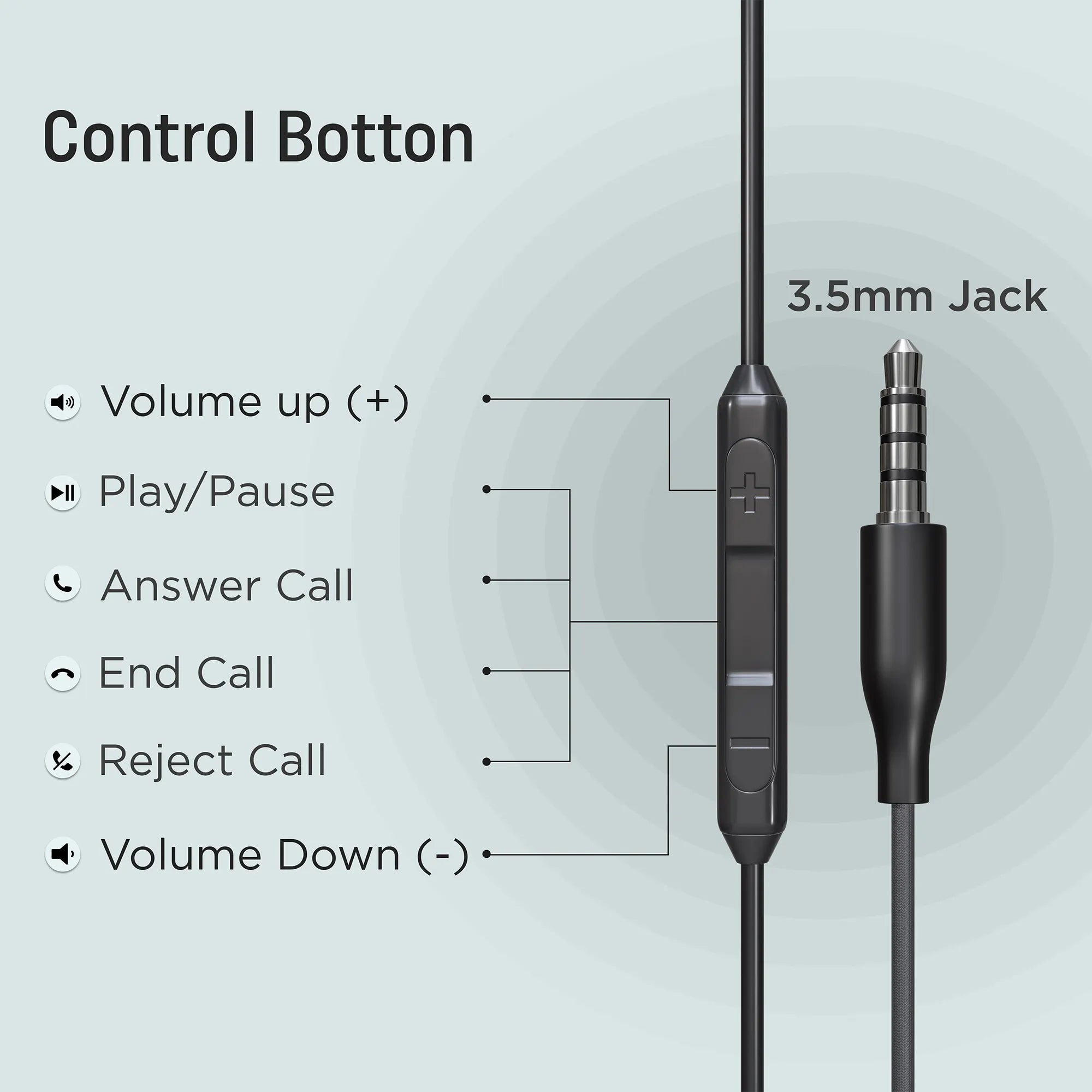 Easy Accessible control buttons 