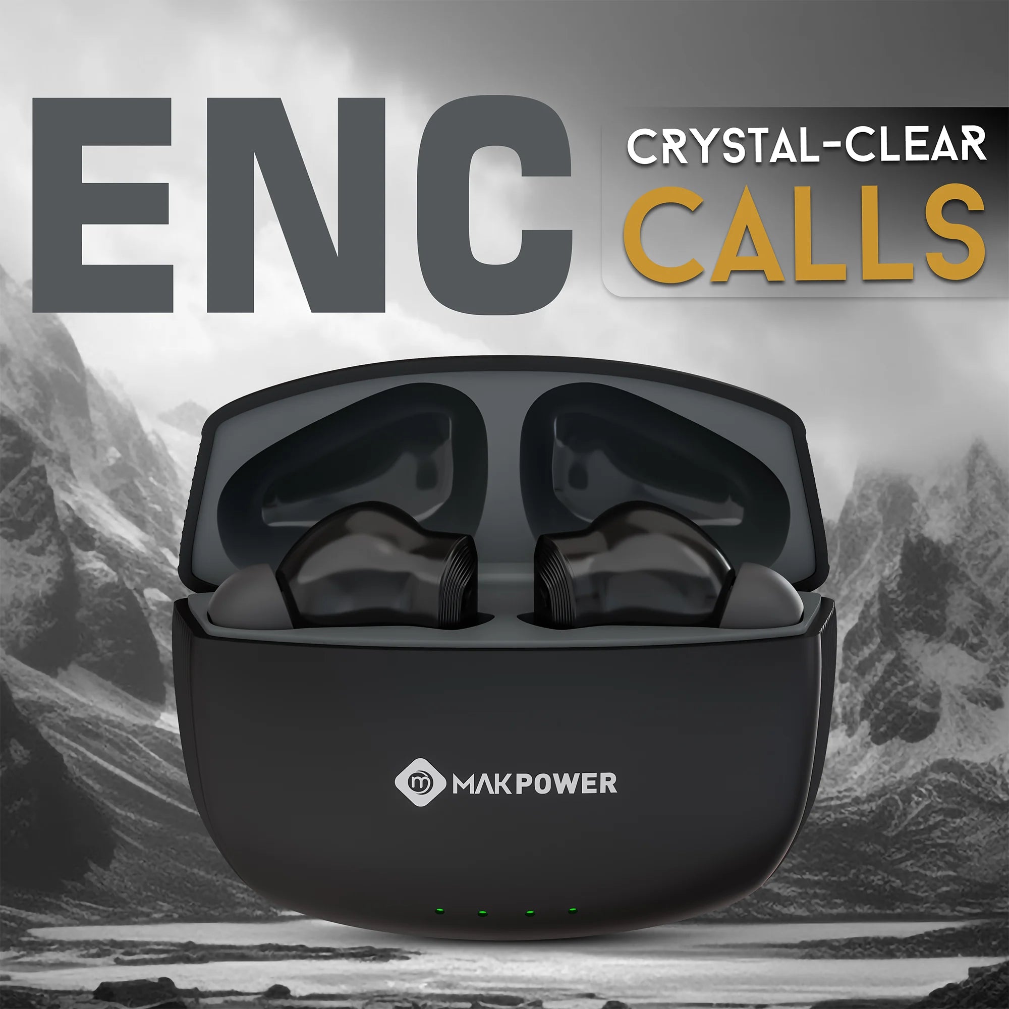 wireless earbuds MAK POWER Storm 50H battery