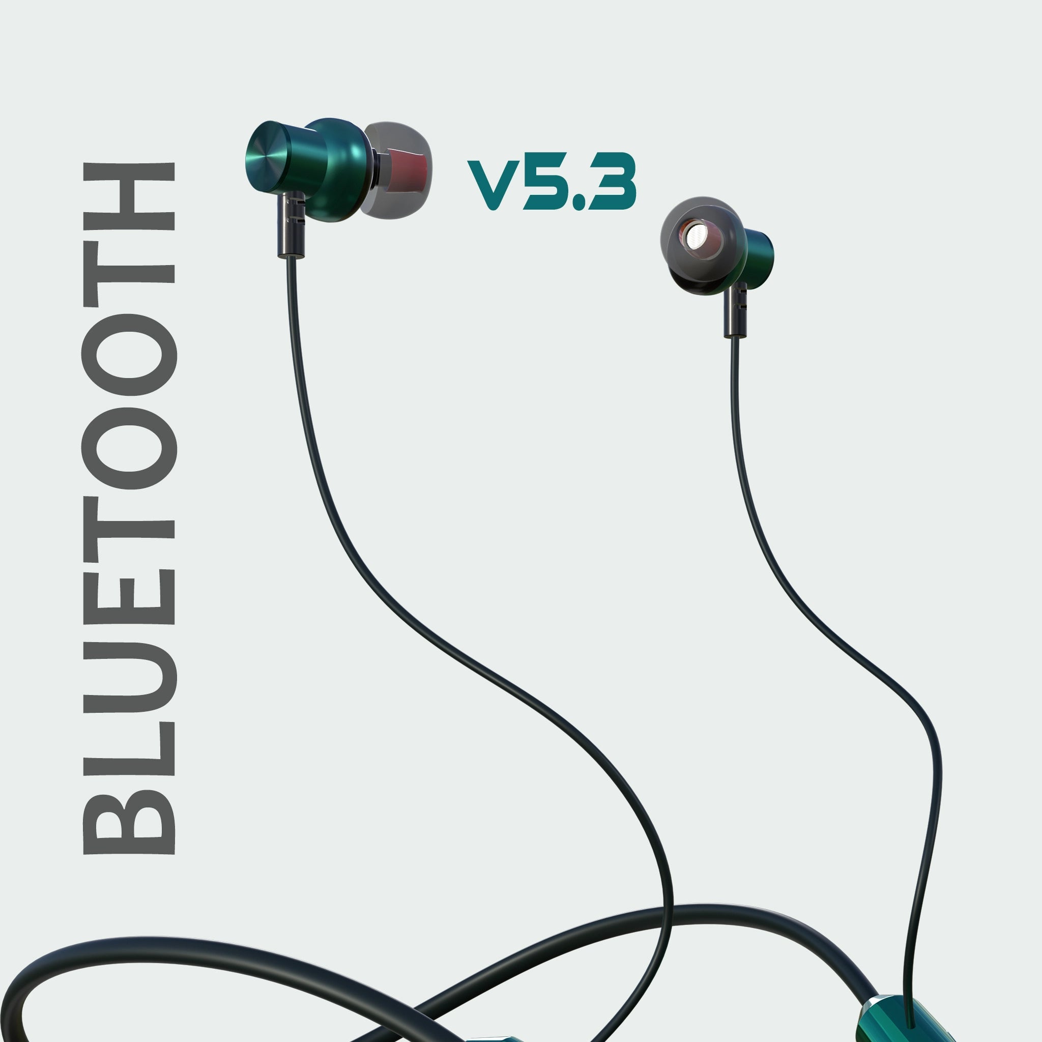 wireless earphones_MakPower Magnet 257_Green _Bluetooth Version 5.3