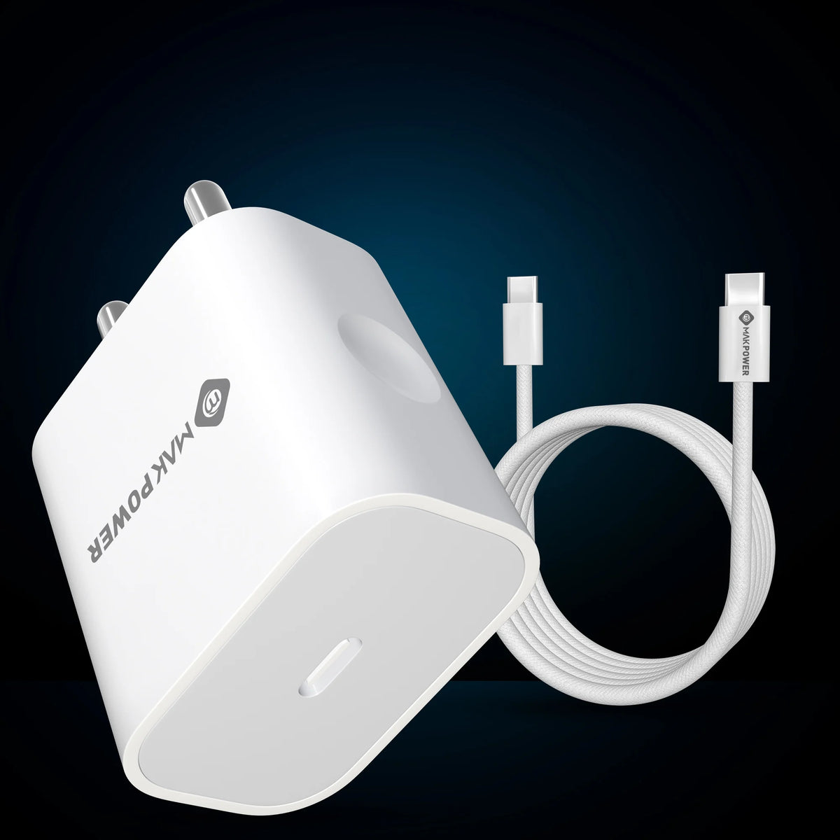 MAK POWER Fast X iPhone Charger with type c cable